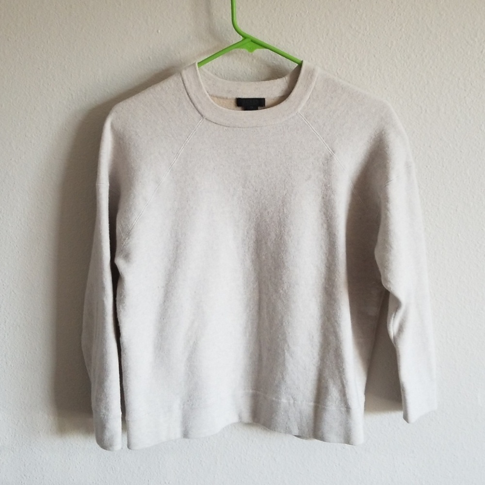 Grey j-crew sweater top